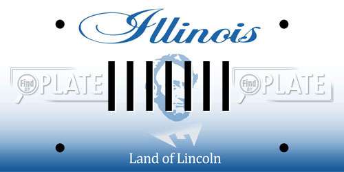 IIIIIII Illinois License Plate