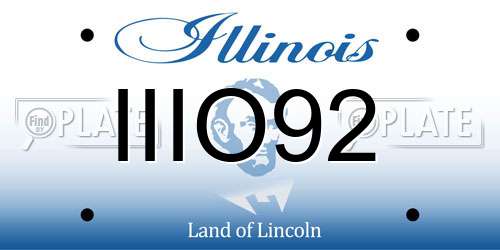 IIIO92 Illinois License Plate