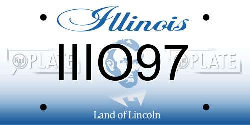 IIIO97 Illinois License Plate
