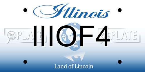 IIIOF4 Illinois License Plate
