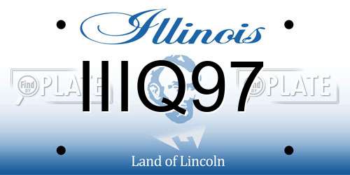 IIIQ97 Illinois License Plate
