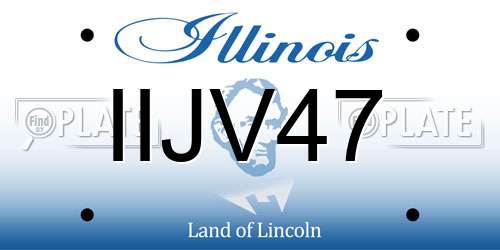 IIJV47 Illinois License Plate