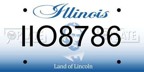 IIO8786 Illinois License Plate