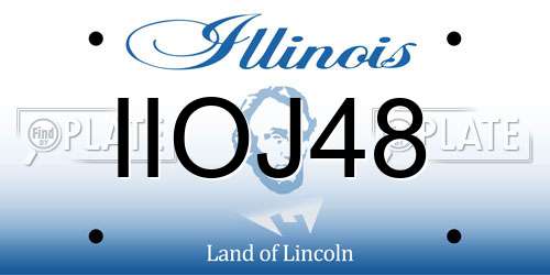 IIOJ48 Illinois License Plate