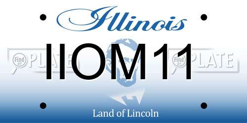 IIOM11 Illinois License Plate