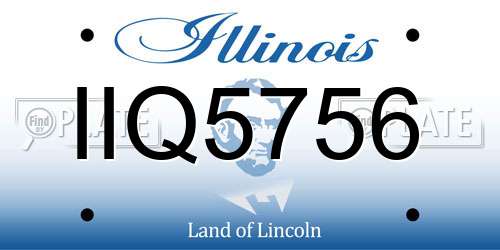 IIQ5756 Illinois License Plate