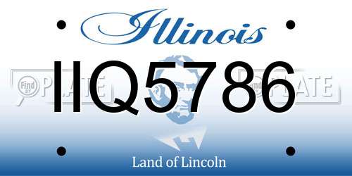 IIQ5786 Illinois License Plate