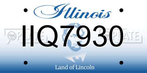 IIQ7930 Illinois License Plate