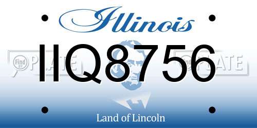 IIQ8756 Illinois License Plate