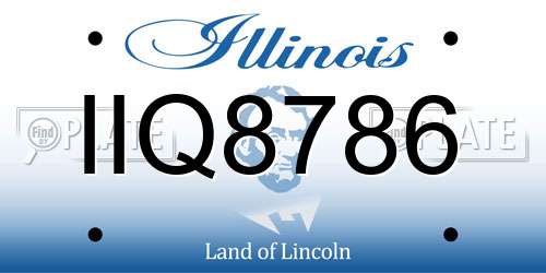 IIQ8786 Illinois License Plate