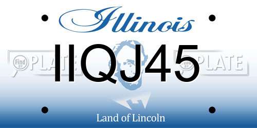 IIQJ45 Illinois License Plate