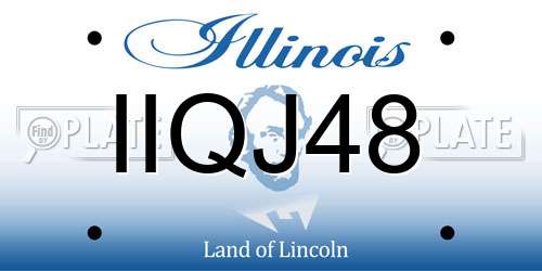IIQJ48 Illinois License Plate