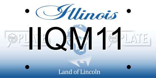 IIQM11 Illinois License Plate