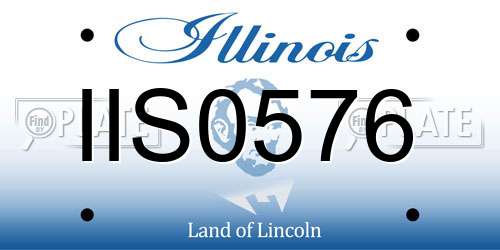 IIS0576 Illinois License Plate