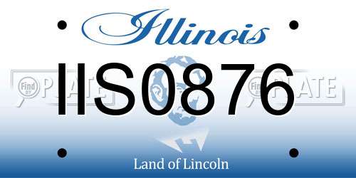 IIS0876 Illinois License Plate