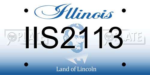 IIS2113 Illinois License Plate
