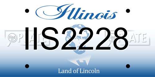 IIS2228 Illinois License Plate