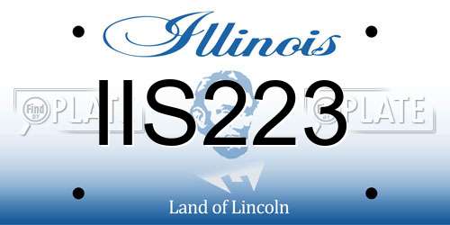 IIS223 Illinois License Plate