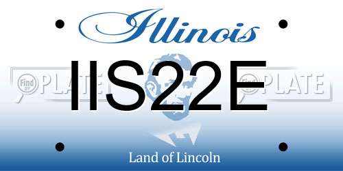 IIS22E Illinois License Plate