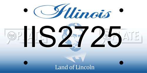 IIS2725 Illinois License Plate