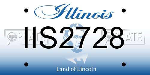 IIS2728 Illinois License Plate