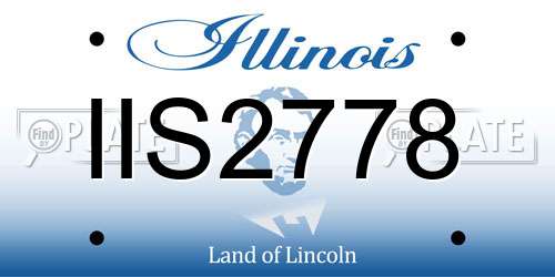 IIS2778 Illinois License Plate