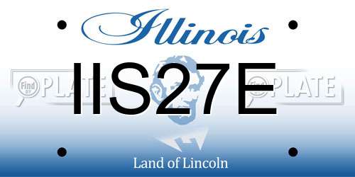 IIS27E Illinois License Plate