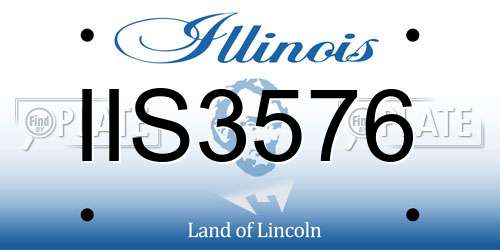 IIS3576 Illinois License Plate