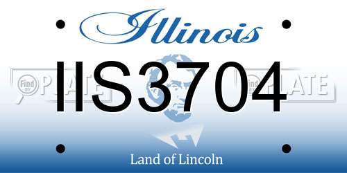 IIS3704 Illinois License Plate