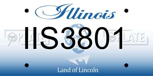 IIS3801 Illinois License Plate