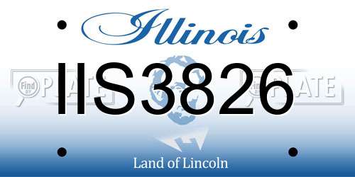 IIS3826 Illinois License Plate
