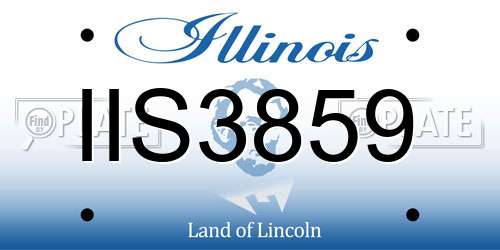 IIS3859 Illinois License Plate