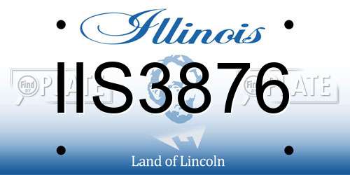 IIS3876 Illinois License Plate