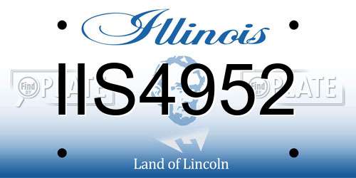 IIS4952 Illinois License Plate