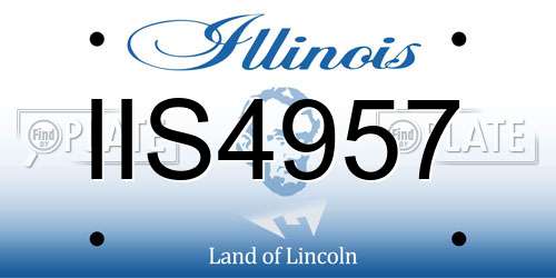 IIS4957 Illinois License Plate