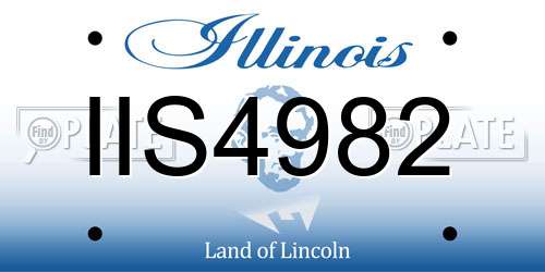 IIS4982 Illinois License Plate