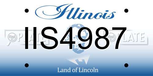 IIS4987 Illinois License Plate