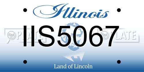IIS5067 Illinois License Plate