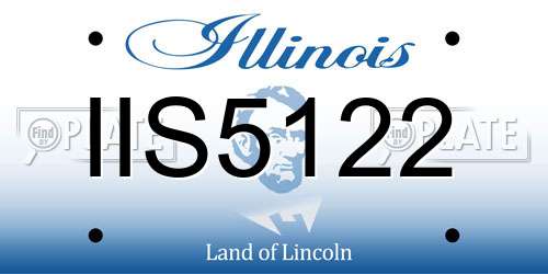IIS5122 Illinois License Plate