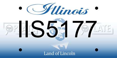IIS5177 Illinois License Plate