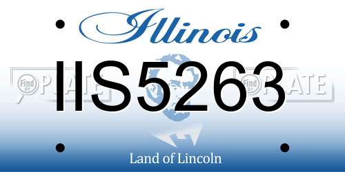 IIS5263 Illinois License Plate