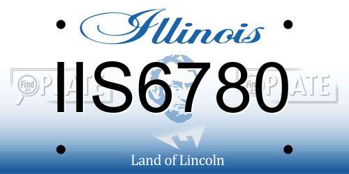 IIS6780 Illinois License Plate