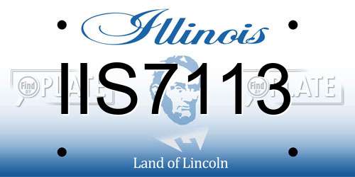 IIS7113 Illinois License Plate