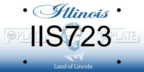 IIS723 Illinois License Plate