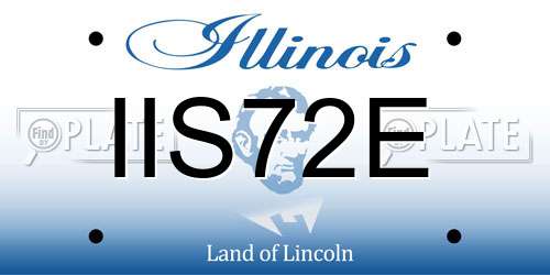IIS72E Illinois License Plate