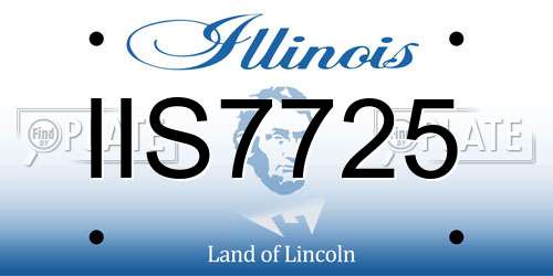 IIS7725 Illinois License Plate