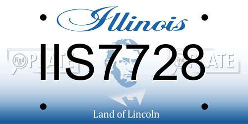 IIS7728 Illinois License Plate