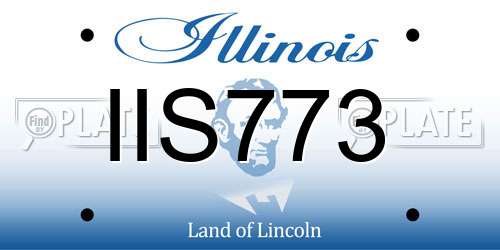 IIS773 Illinois License Plate