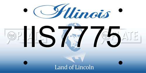 IIS7775 Illinois License Plate