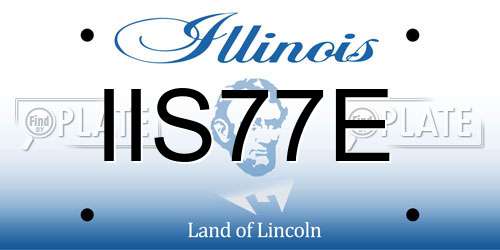 IIS77E Illinois License Plate